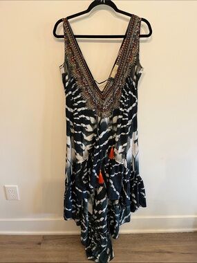 True Colour by La Moda Batik Zebra Hi Low Dress